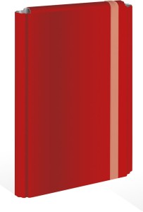 TECZKA Z GUMKĄ TWARDA A4 CZERWONA INTERDRUK