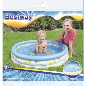 BASEN DMUCHANY 3 KOŁOWY 102 X 25 CM  B51008 BESTWAY