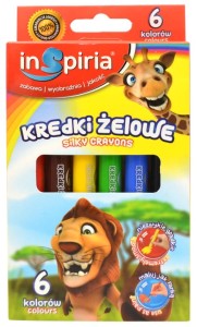 KREDKI ŻELOWE 6 KOLORÓW  INSPIRIA  SCHEMAT 8427
