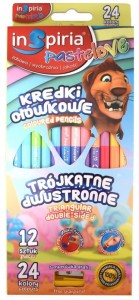 KREDKI TRÓJKĄTNE DWUSTRONNE 12 SZTUK INSPIRIA SCHEMAT 7680