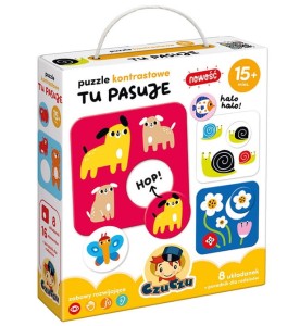 PUZZLE KONTRASTOWE TU PASUJE 1472 UKŁADANKA CZUCZU