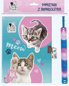 PAMIĘTNIK KOTEK Z KŁÓDKĄ+BRANSOLETKA POPIT PKBCF37