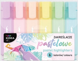 ZAKREŚLACZE PASTELOWE 6KOL KIDEA ZP6KA DERFORM
