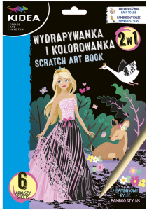 WYDRAPYWANKA I KOLOROWANKA 2W1 KSIĘŻNICZKI KIDEA