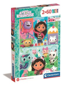 PUZZLE 2X60 KOCI DOMEK GABI 24804 CLEMENTONI