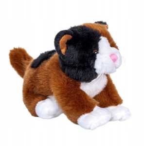 PLUSZOWY KOT KOTEK BRĄZOWY ŁACIATY MASKOTKA SMILY