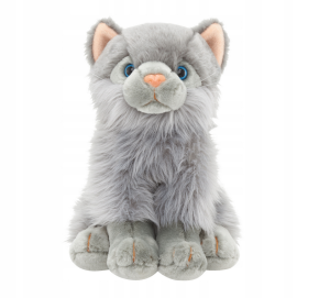 PLUSZOWY KOT SIEDZĄCY SZARY SMILY PLAY