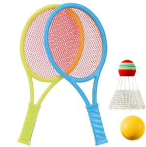 PALETKI RAKIETKI 40CM DO GRY W BADMINTONA BADMINTON + PIŁKA I LOTKA