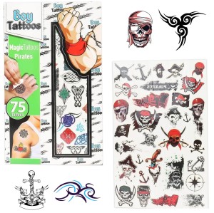 TATUAŻE ZMYWALNE ZESTAW RÓŻNE WZORY 75 SZTUK TATUAŻY NAKLEJKI