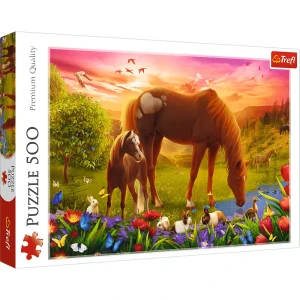 PUZZLE 500 EL KONIE NA ŁĄCE TREFL 37451