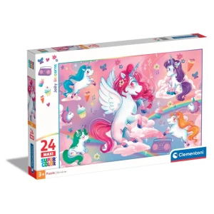 PUZZLE 24 EL MAXI JOLLY UNICORNS CLEMENTONI 28525