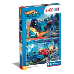 PUZZLE 2X60 EL HOT WHEELS CLEMENTONI 24816