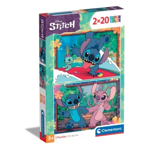 PUZZLE 2X20 EL DISNEY STITCH CLEMENTONI 24809
