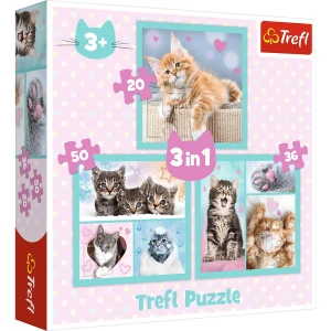 PUZZLE 3W1 SŁODKIE ZWIERZAKI TREFL 34862