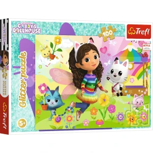 PUZZLE 100 EL GLITTER BROKATOWA GABBY TREFL 14832