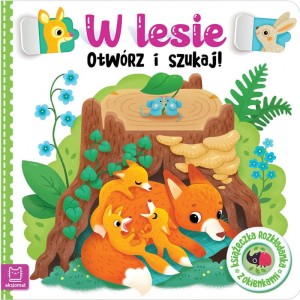 KSIĄŻECZKA Z OKIENKAMI W LESIE OTWÓRZ I SZUKAJ! AKSJOMAT