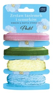 ZESTAW TASIEMEK I SZNURKÓW PASTEL INTERDRUK