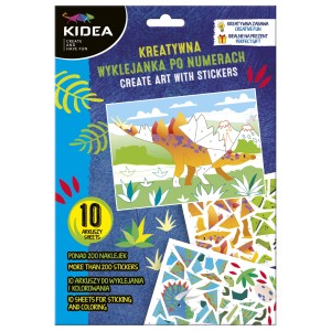KREATYWNA WYKLEJANKA PO NUMERACH DINOZAURY KIDEA KWPNAKA