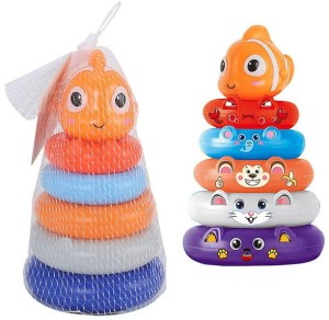 PIRAMIDKA 6EL SORTER UKŁADANKA EDUKACYJNA RYBKA