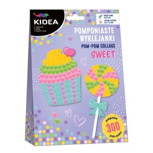 POMPONIASTE WYKLEJANKI SWEET KIDEA ZESTAW KREATYWNY POWSKA