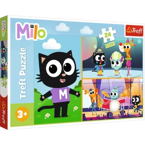 PUZZLE 24 MAXI PRZYGODY MAŁEGO KOTKA MILO TREFL 14371