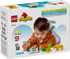 LEGO DUPLO RODZINY DZIKICH ZWIERZĄT PINGWINY I LWY 10442 