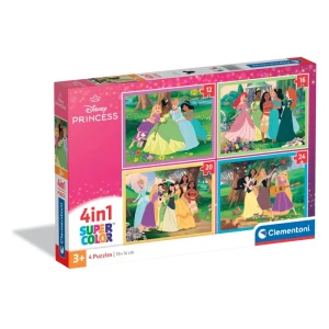 PUZZLE 4W1 DISNEY PRINCESS 21746 CLEMENTONI