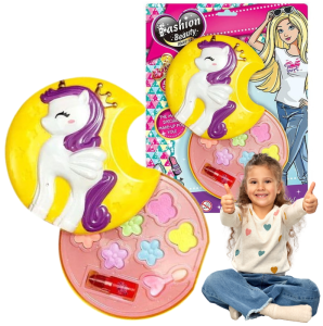 ZESTAW PIĘKNOŚCI PALETKA CIENI MALOWIDŁA KOSMETYKI UNICORN