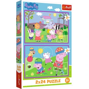 PUZZLE 2X24 EL PEPPA NA PLACU ZABAW TREFL 34435
