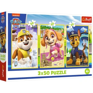 PUZZLE 3X50 EL NASZE PIESKI PSI PATROL TREFL 34878