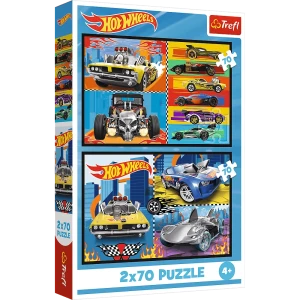 PUZZLE 2X70 EL SAMOCHODZIKI WHEELS TREFL 34442