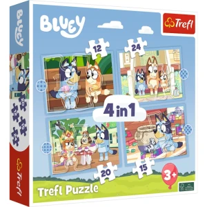 PUZZLE 4W1 BLUEY I JEJ ŚWIAT 34637 TREFL