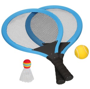 LEKKIE RAKIETKI PALETKI DO GRY W BADMINTONA LOTKA PIŁKA BADMINTON 44CM