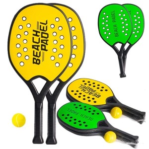 RAKIETKI PALETKI DO GRY W PADLA TENIS PLAŻOWY PADEL BADMINTON + PIŁKA