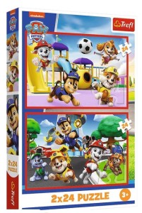 PUZZLE PSI PATROL 2 X 24 EL. PSI DZIEŃ ZABAW 34434 TREFL
