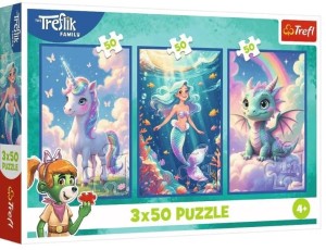PUZZLE 3X50 RAZEM W KOLOROWYM ŚWIECIE TREFL 34879