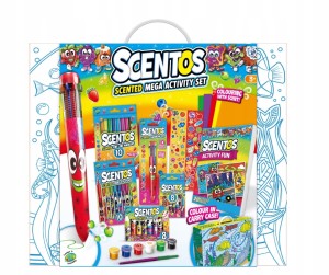 PACHNĄCY ZESTAW ARTYSTYCZNY Z WALIZKĄ DO POKOLOROWANIA NIEBIESKA SCENTOS 20489