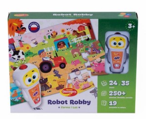 ZABAWKA EDUKACYJNA ROBOT ROBBY FARMA I LAS PUZZLE DG 82672 DUMEL