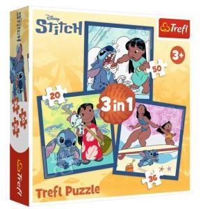 PUZZLE 3W1 CZAS ZE STITCHEM 34896 TREFL