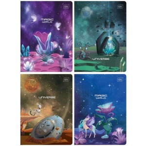 ZESZYT A5 W KRATKĘ 32 KARTKI METALLIC FANTASY INTERDRUK