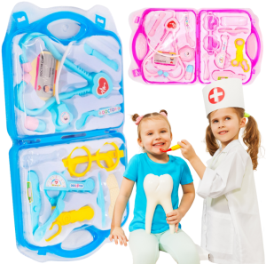 ZESTAW LEKARSKI 12 EL MAŁY DOKTOR LEKARZ W WALIZCE KOLORY