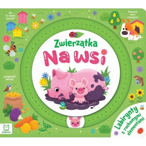 KSIĄŻECZKA LABIRYNTY Z RUCHOMYMI ELEMENTAMI ZWIERZĄTKA NA WSI 4229 AKSJOMAT