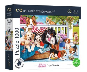 PUZZLE 1000 ELEMENTÓW DOGGY FRIENDSHIP 10698 TREFL
