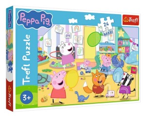PUZZLE 24 ELEMENTY MAXI ŚWINKA PEPPA PIĘKNA PEPPA 14367 TREFL