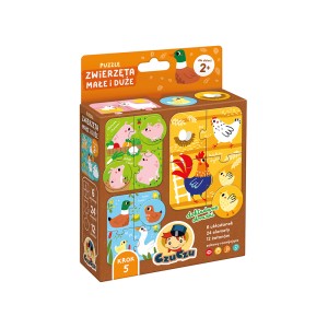 PUZZLE 24 ELEMENTY MAŁE I DUŻE ZWIERZĘTA CZUCZU