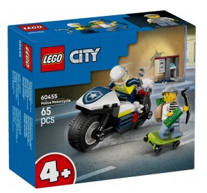 KLOCKI POŚCIG NA MOTOCYKLU POLICYJNYM 60455 LEGO CITY