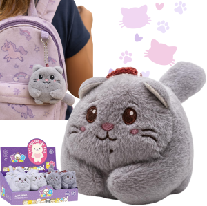 KOTEK NA NACIĄG Z RUSZAJĄCYM OGONKIEM ZAWIESZKA BRELOK BRELOCZEK MASKOTKA