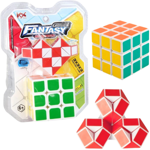 MAGICZNA KOSTKA + UKŁADANKA WĄŻ MAGIC CUBE LOGICZNA 2 W 1 ZESTAW
