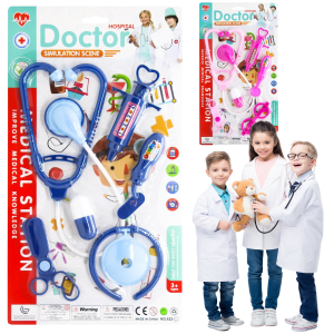 MAŁY DOKTOR LEKARZ DUŻY ZESTAW LEKARSKI EDUKACYJNY KOLORY