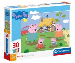 PUZZLE 30 ELEMENTÓW ŚWINKA PEPPA 20838 CLEMENTONI